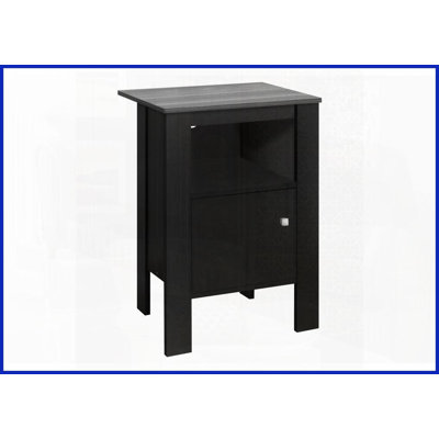 Black Grey Laminate Coffee Table for Living Room – Stable with Floor Protectors, Versatile Accent Table