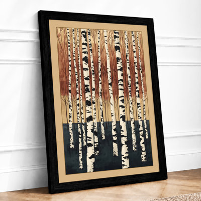 Birch Forest Scandinavian - Framed Print