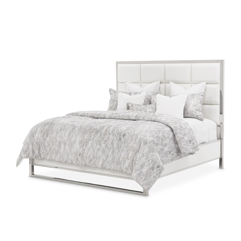 State St. Queen 65.5" Tufted Low Profile Panel Bed, Eastern King