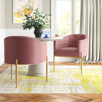 Chaises d'appoint performance en velours capitonné Savour