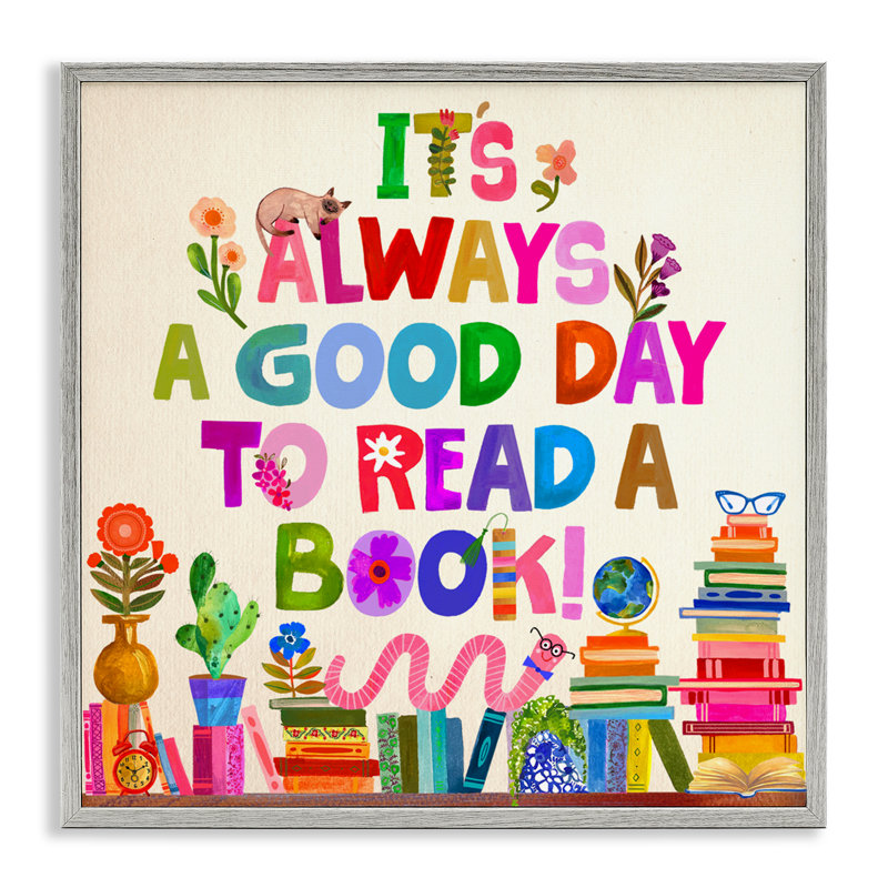 Good Day To Read A Book, estampe numérique, design par Katherine Herrell Studio, H 24 po x l 24 po