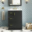 Meuble-lavabo moderne de 24 po avec lavabo, petite armoire de lavabo avec 2 tiroirs et porte à fermeture douce, meuble-lavabo sous-comptoir avec tiroirs