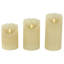 Bougies colonne sans flamme à DEL crème