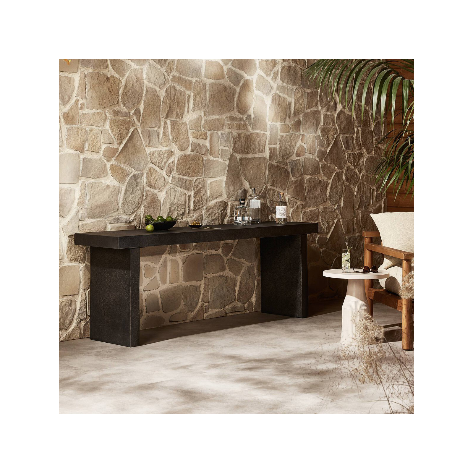 Mylo 78'' Concrete Outdoor Buffet & Console Table