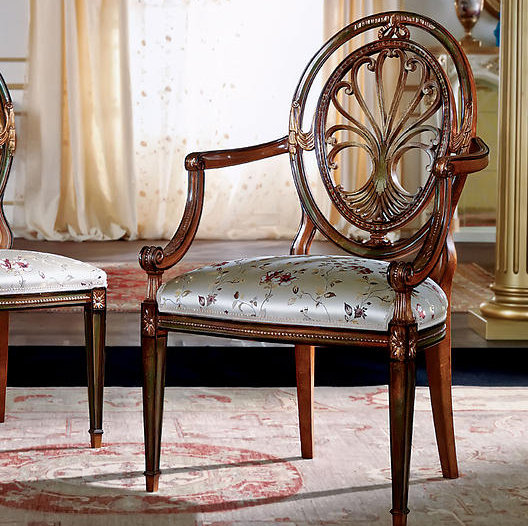 Arm Chair in Cherry/Gray