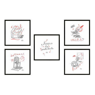 Amir "Chairs" 5-Piece Print Set by Jeff Jackson