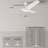 Gossamer 60'' Indoor Ceiling Fan with Light and Remote, Ceiling Fan with LED Light Kit, Modern 3-Blade Design, Quiet 6-Speed DC Motor - Matte White-89481475-89481597