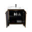 Meuble-lavabo de plancher pliant breveté de 30 po avec lavabo en céramique, armoire autoportante sans outil en 1 minute (chêne doré)-940489771