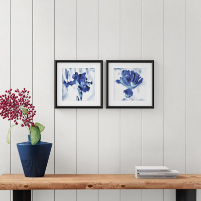" Blue Ice Iris " 2 - Pieces Painting Print