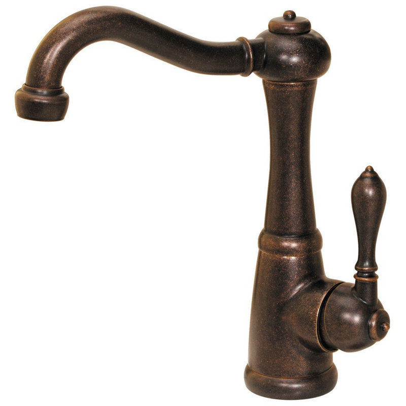Robinet de cuisine à poignée simple Marielle, Bronze rustique