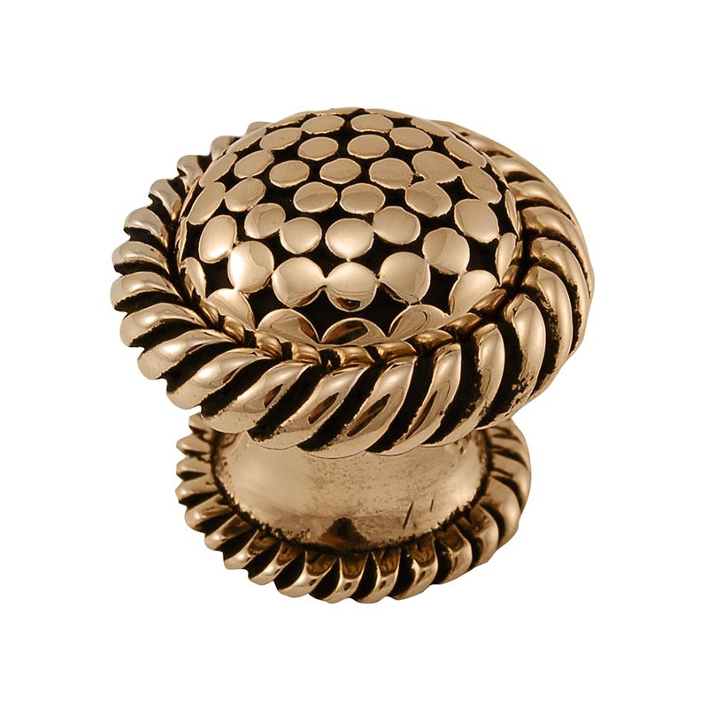 Tiziano Mushroom Knob, Antique Gold, 1.25" H x 1.25" W x 1" D