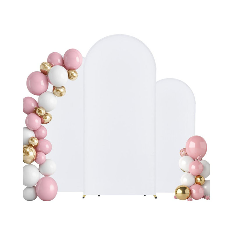 Ensemble de 3 supports en métal avec toile de fond de qualité supérieure pour mariage
