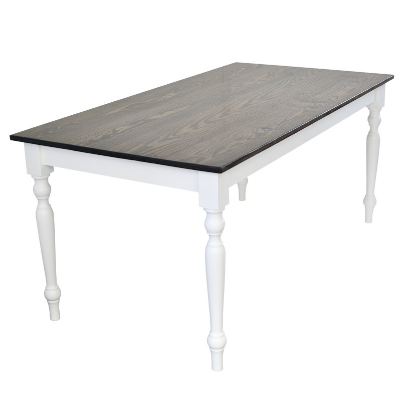 Table de salle à manger Auberta, L 54 po x l 34 po, Noyer foncé, Blanc