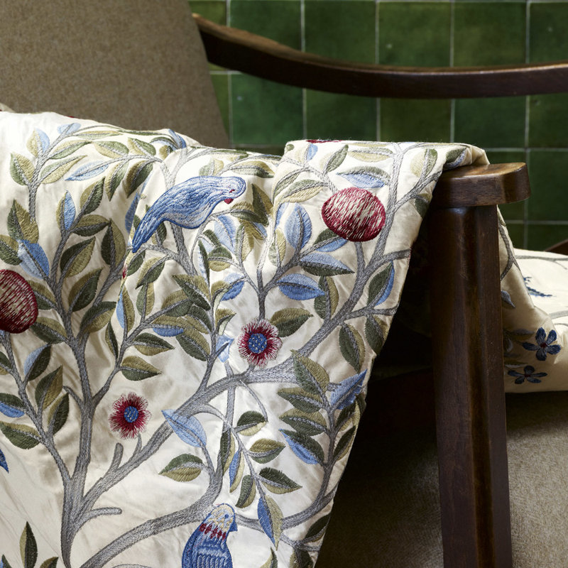 Kelmscott Tree Fabric, Russet/Artichoke