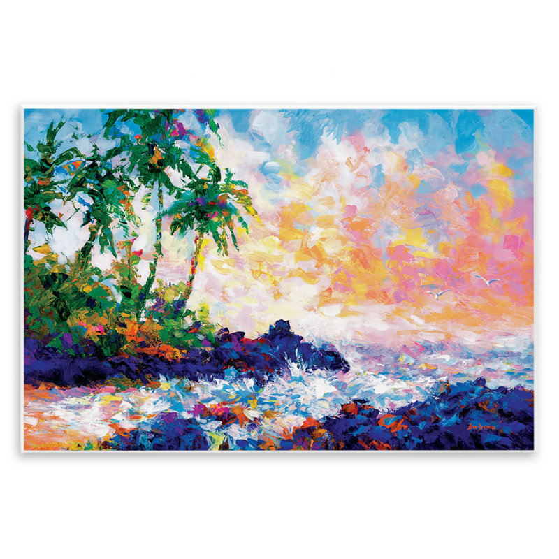 «Waves on Tropical Beach» par Leon Devenice, H 10 po x l 15 po