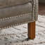 Petit fauteuil rembourré en cuir véritable de 26 po de largeur (ensemble de 2)-1134395219