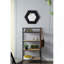 Miroir hexagonal polyvalent avec cadre en bois robuste pour tous les espaces-615522442
