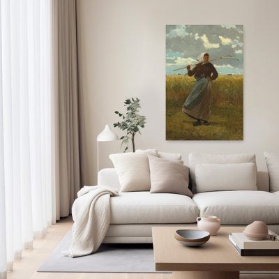 The Return Of The Gleaner, 1867 Classic Abstract Contemporary Landscape Nature Wall Art Print by Winslow Homer - 1 Piece Wrapped Canvas Wall Art