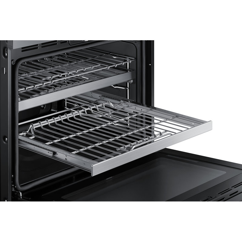 30" Double Wall Oven Steam, Contemporary, Graphite Stainless