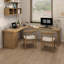 Bureaux en bois massif en L de couleur bois-107209658-107209660