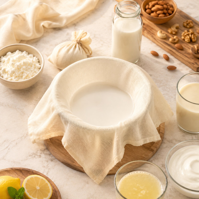 Étamine en coton non blanchi 100 fils 4 verges, crépine réutilisable en mousseline, chiffon à fromage polyvalent pour les projets de passation, de fabrication de fromage, de cuisson, de jus et de bricolage