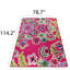 Tapis rose multicolore lavable Zeshaun