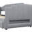 Twin Xl To King Upholstered Daybed With Led And Two Storage Drawers, Gray, For Flexible Living Spaces Gray Extendable Comfort - Oriented-210960896-210960898