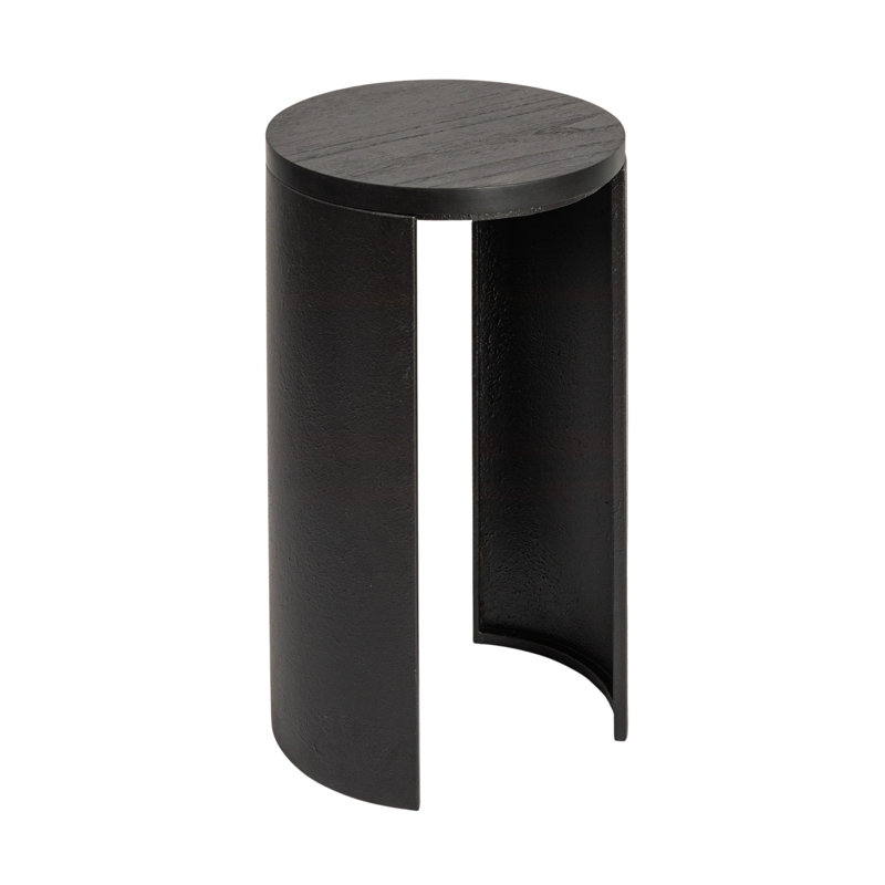 Sleek Metal Round End Table