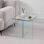 Petite table basse en verre trempé transparent