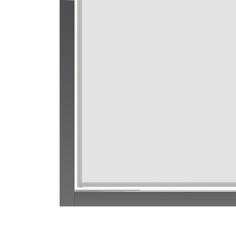 77" Chrome Framed Shower Door with Tempered Glass