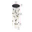 Luminaire suspendu rectangulaire à 25 lumières Aliha-1678522665