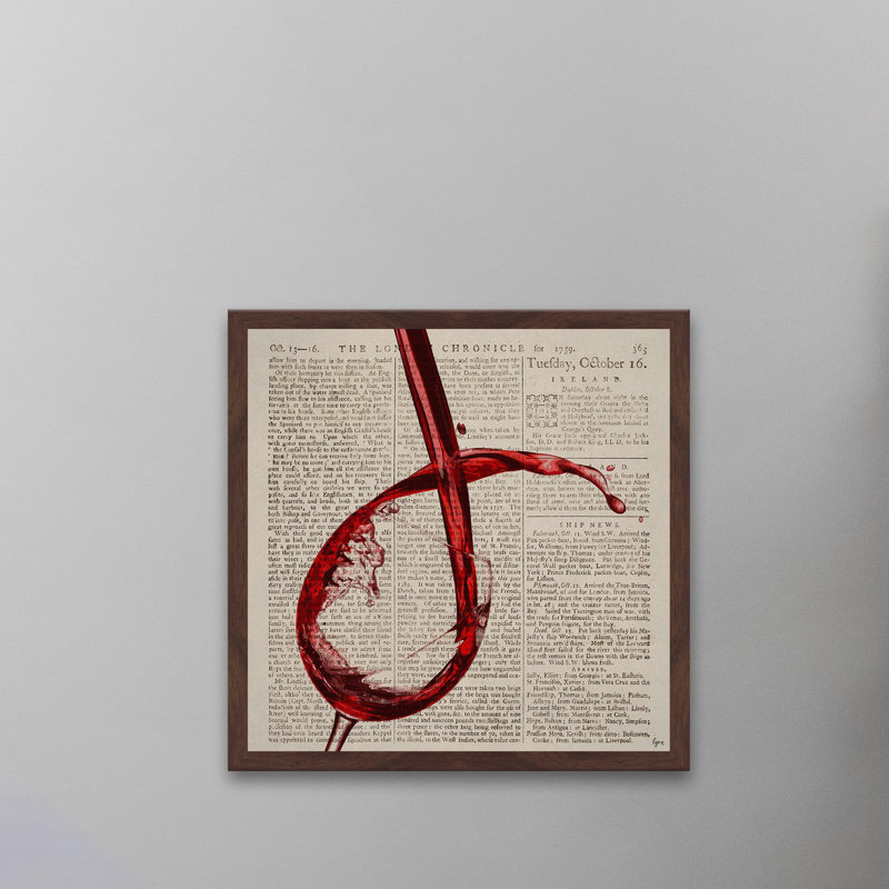 « merlot », reproduction d’art encadrée, H 12 po x l 12 po x P 1,5 po