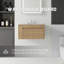 Meuble-lavabo flottant 30 po avec lavabo, porte à fermeture en douceur, comptoir et dosseret en marbre de culture blanc de Carrare de 0,6 po, contreplaqué, chêne-116118435-116118445