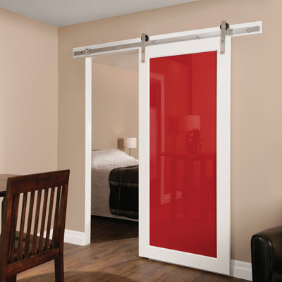 Stainless Steel Single Door Barn Door Hardware Kit Standard Single