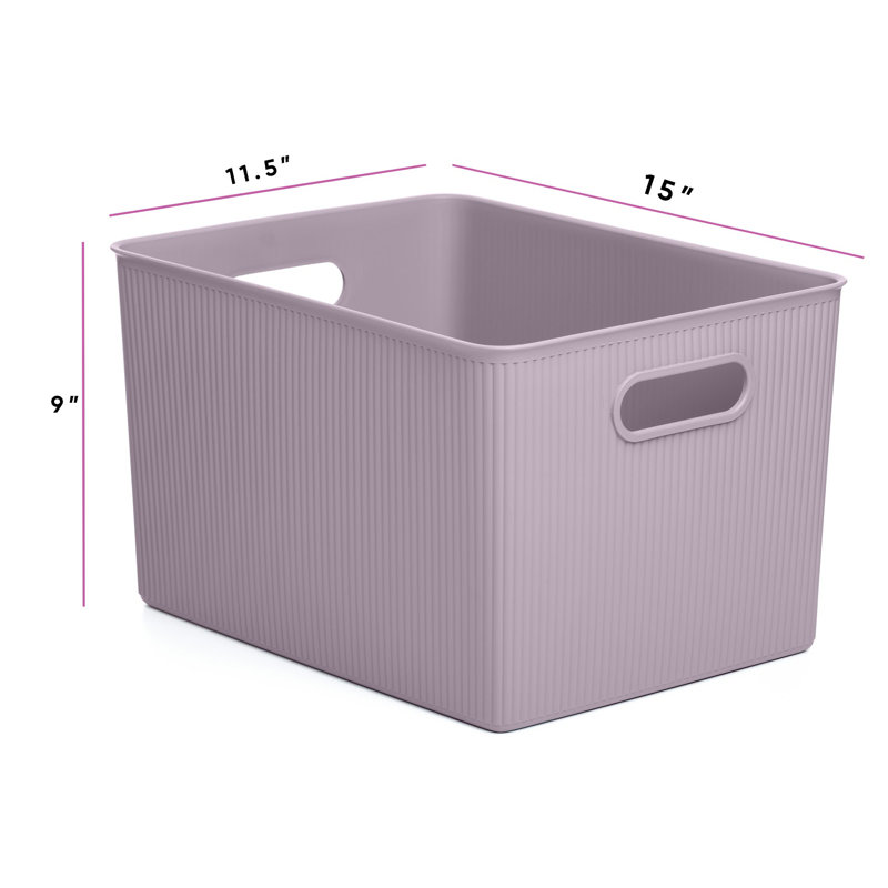Storage Bin with Matching Lid, Lilac