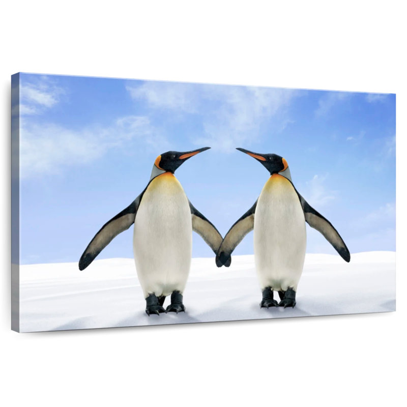 Brampt Two Flapping Penguins, 20" H x 30" W