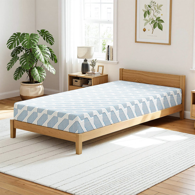 Matelas en mousse viscoélastique gélifiée mi-ferme, 8", Très grand simple