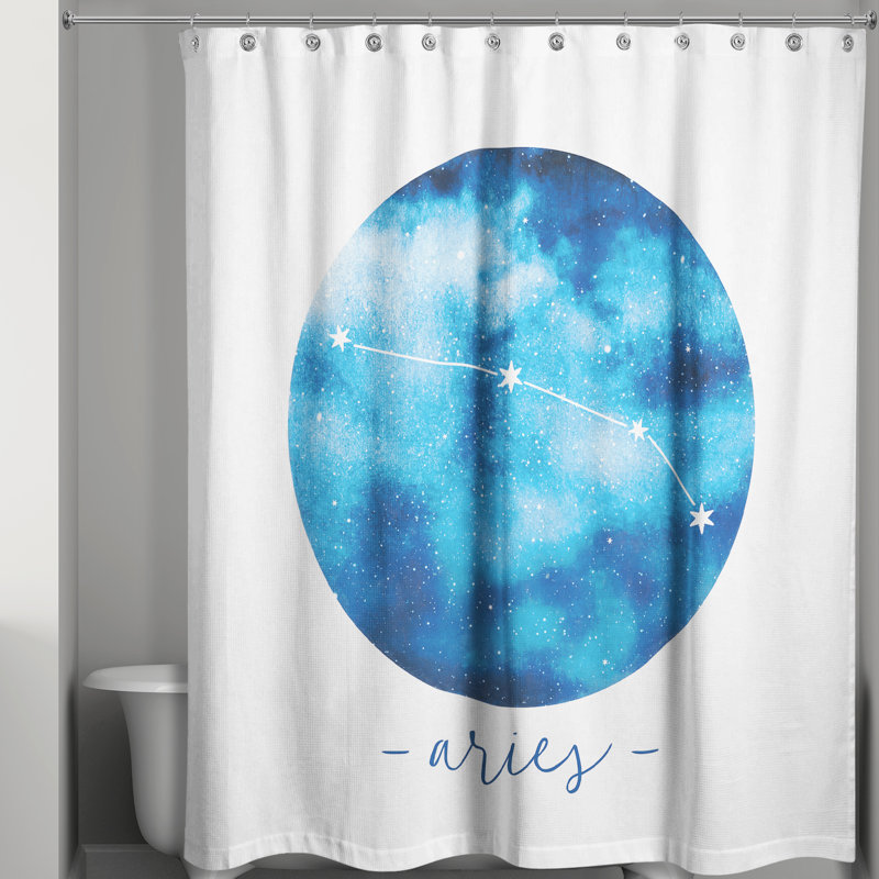 Dulin Aries Zodiac Constellation Shower Curtain