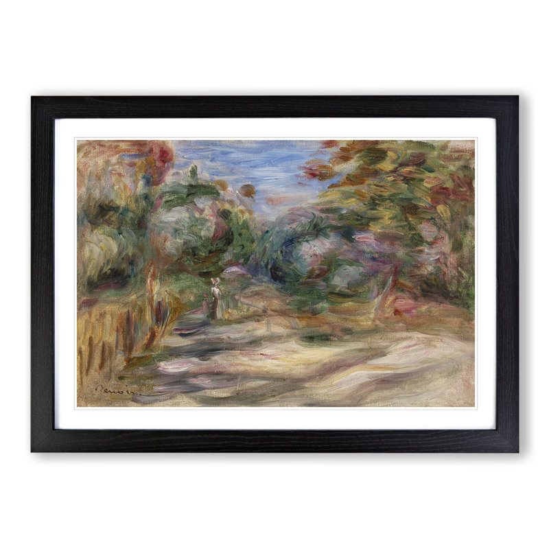 Landscape Vol.5 by Pierre-Auguste Renoir - Picture Frame Painting, 36cm H x 48cm W x 2cm D, Black Framed