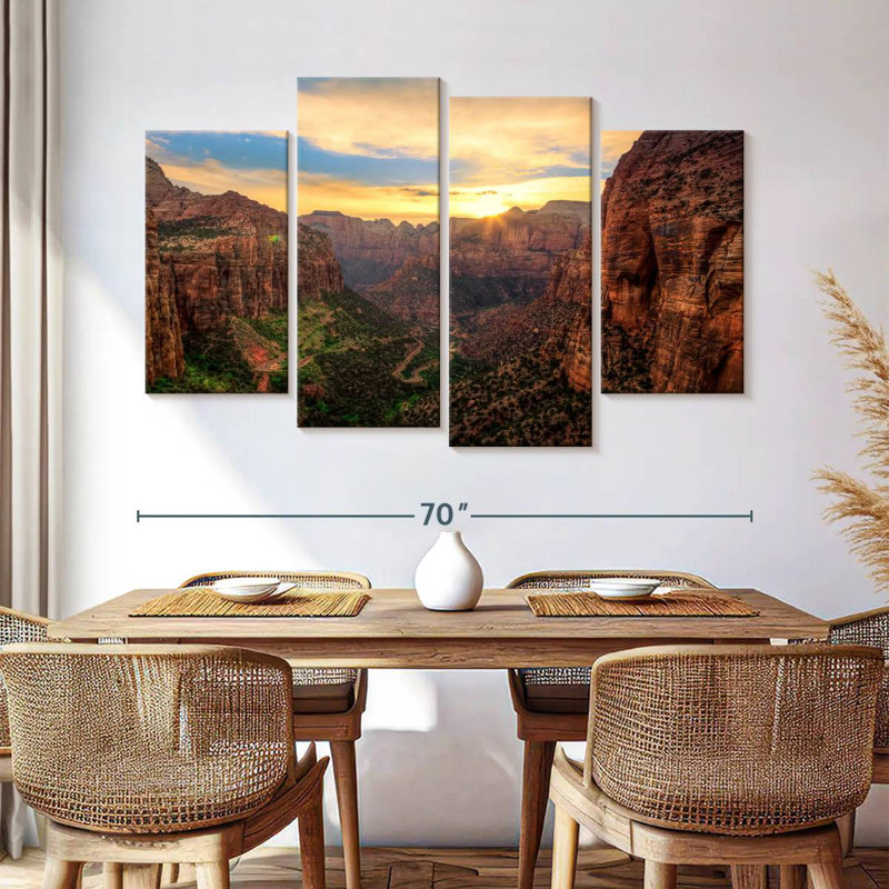 Humeur au coucher du soleil au parc national Alvord Zion, H 42 po x l 68 po