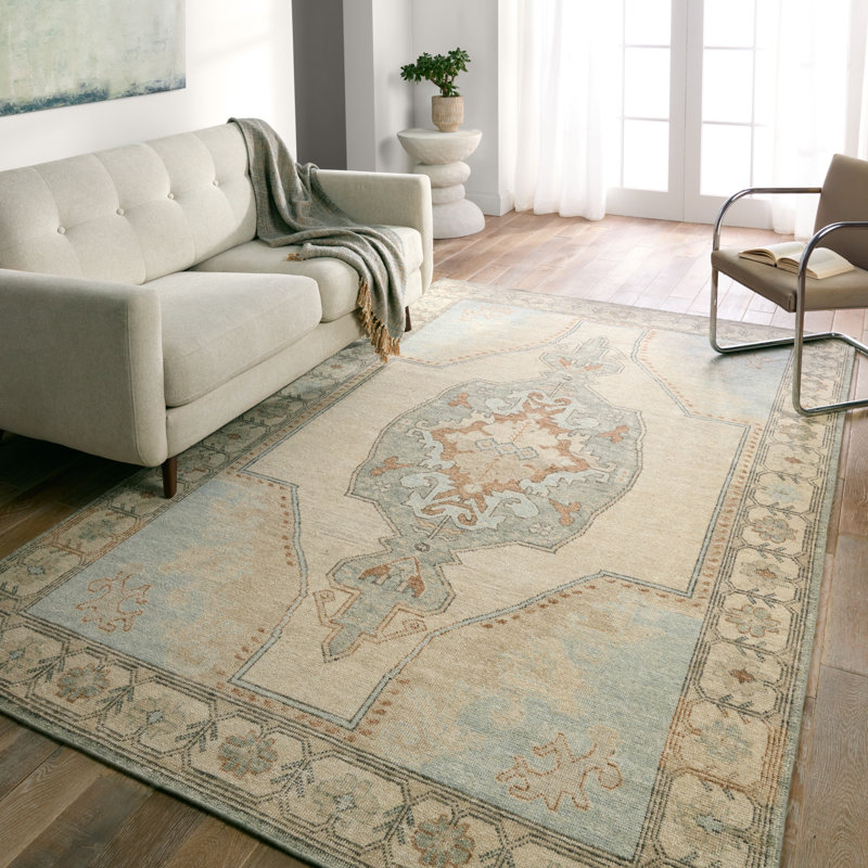 Jaipur Living Arboles ONE12 Handknotted Medallion Red and Gray Area Rug (9'x12'), Rectangle 6' x 9'