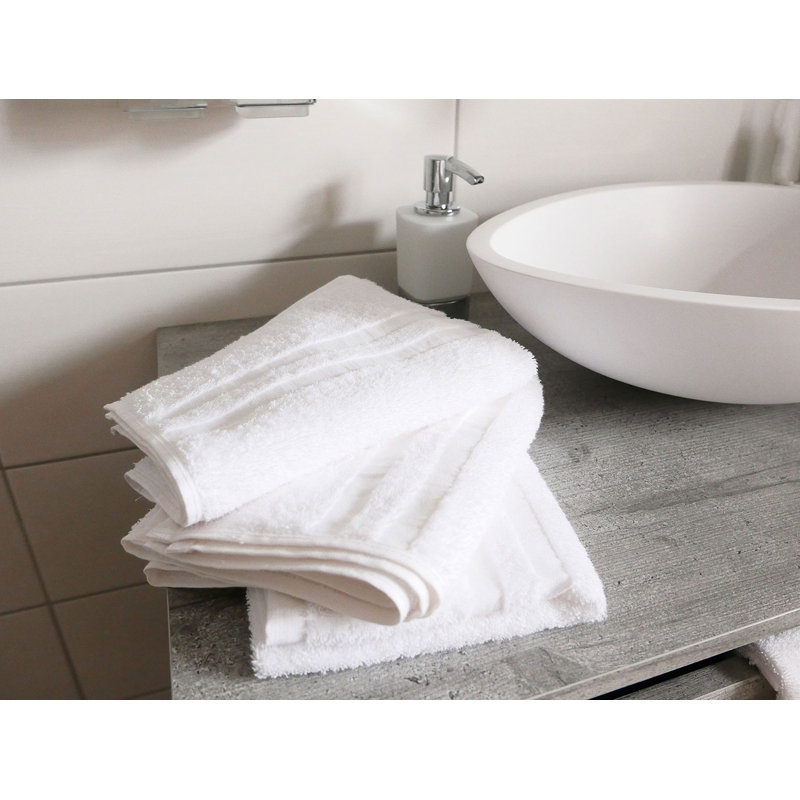 Midweight Hand Towel, White