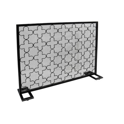 Écran de protection noir pour foyer brossé