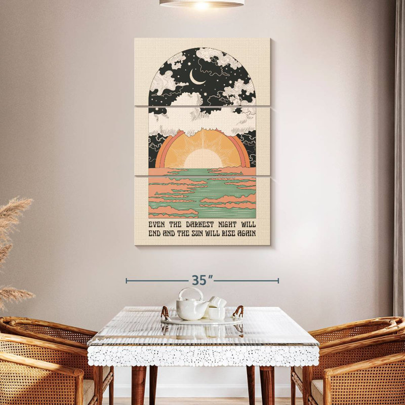 Tergel The Sun Will Rise, 65" H x 42" W