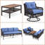 Ensemble de conversation 4 pièces avec chaises pivotantes, ensemble de conversation modulaire en rotin-1461815928-1461815878