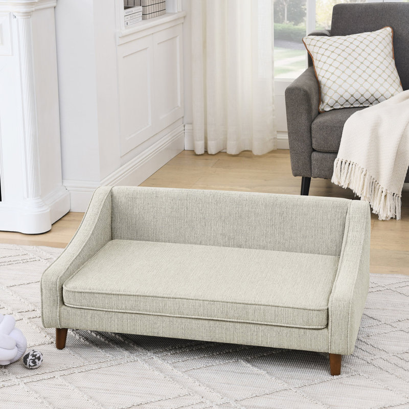 Lit confortable pour chien en beige - avec fond coulissant pour un confort supérieur