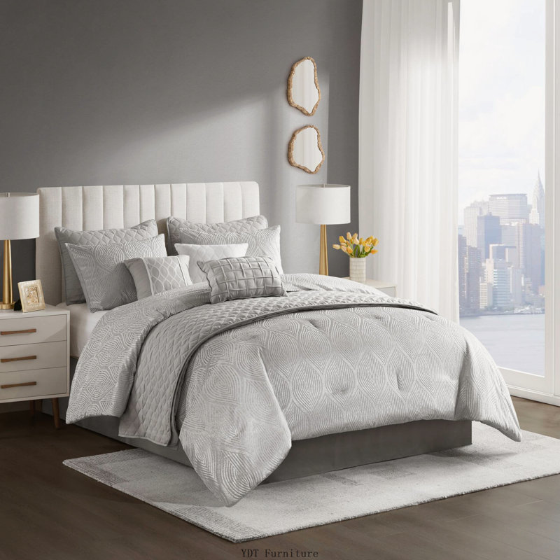 10 Piece Queen Jacquard Comforter Set