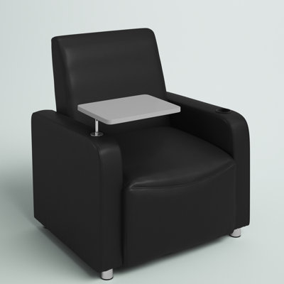 Carlena LeatherSoft Lobby Guest Chair with Tablet Arm and Cup Holder