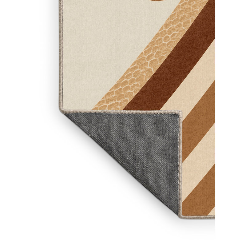 Tapis à rayures moelleux et moelleux de style moderne Southville, 8 x 12
