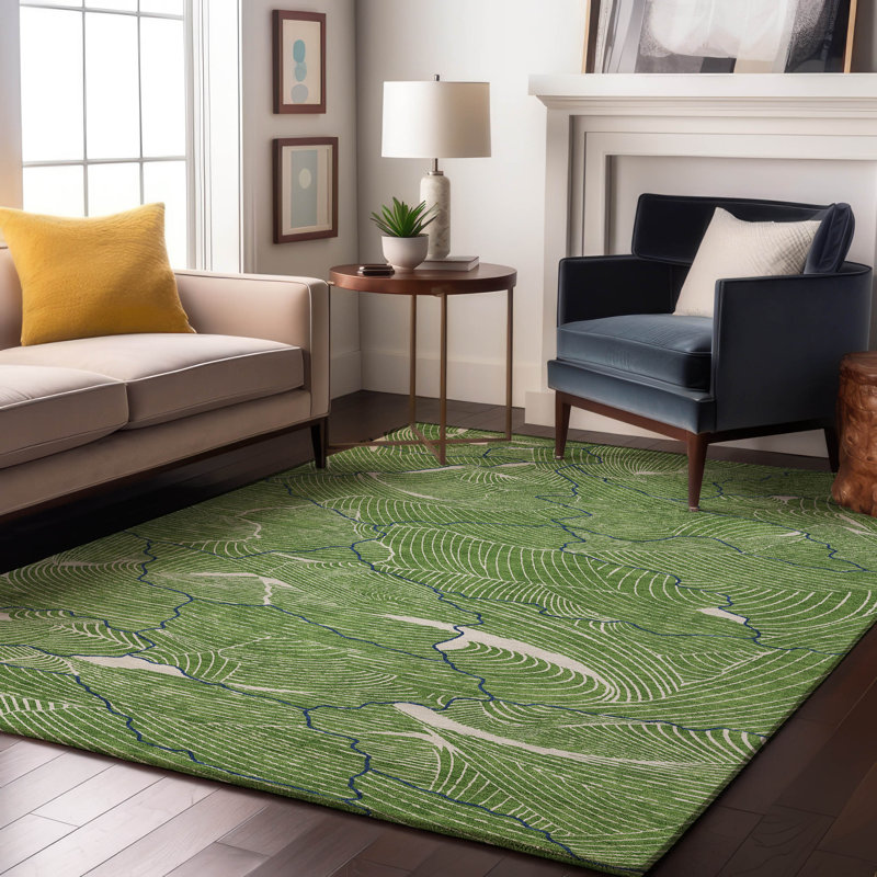 Premium Machine Washable Cossette AMF1048 Lines Rug, Rectangle 8' x 10'